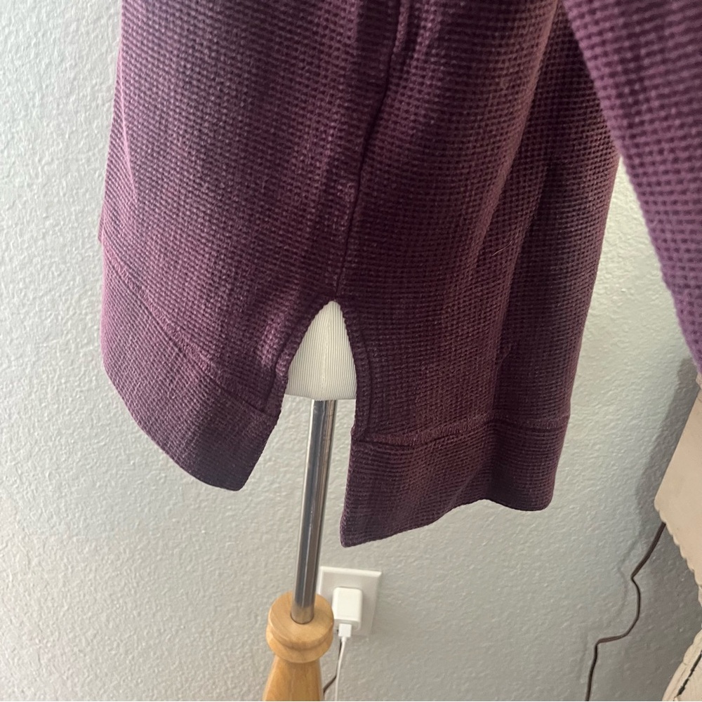 Athleta Coaster Luxe Waffle Sweatshirt in Cabernet - Women's Size SMALL - Picture 13 of 13